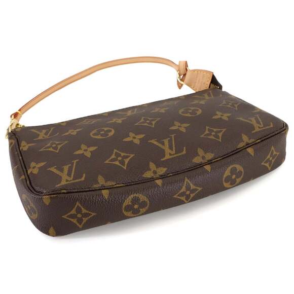 Louis Vuitton Monogram Pochette Accessoires Handbag M51980 Brown with Gold Ha... - Picture 5 of 9